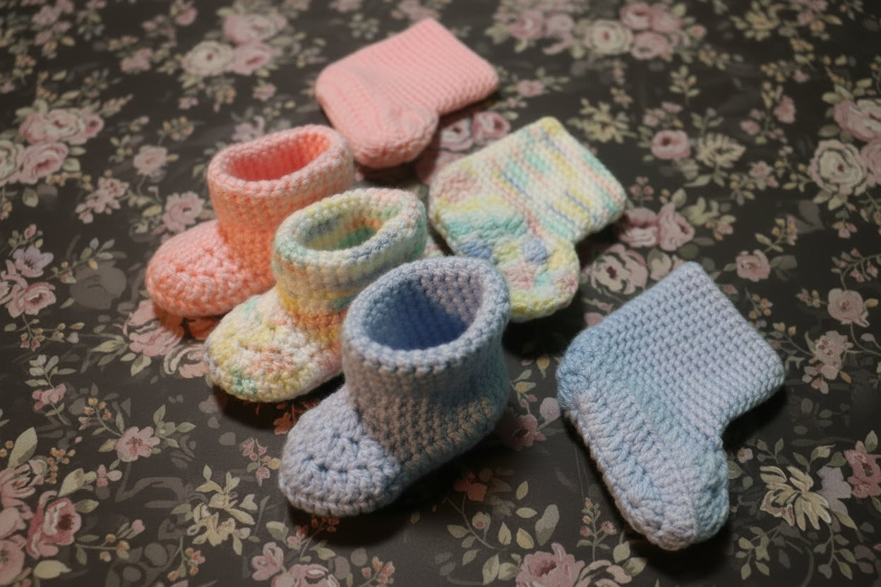 Handmade Crochet Baby Booties