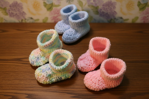 Handmade Crochet Baby Booties