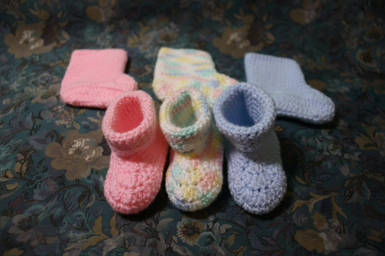 Handmade Crochet Baby Booties