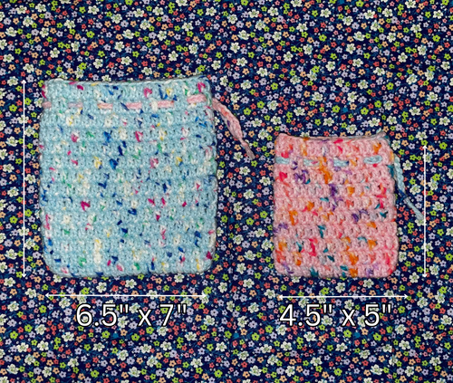Handmade Crochet Drawstring Pouch