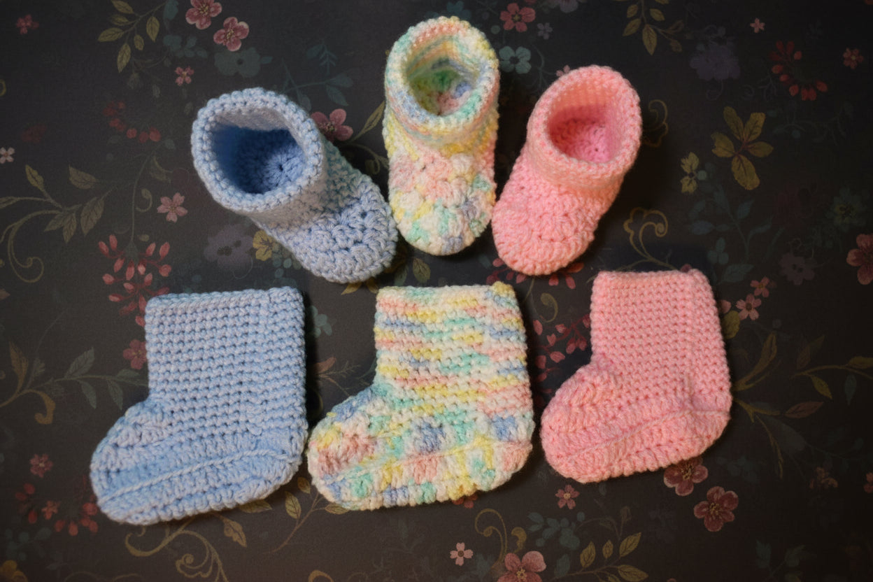 Handmade Crochet Baby Booties