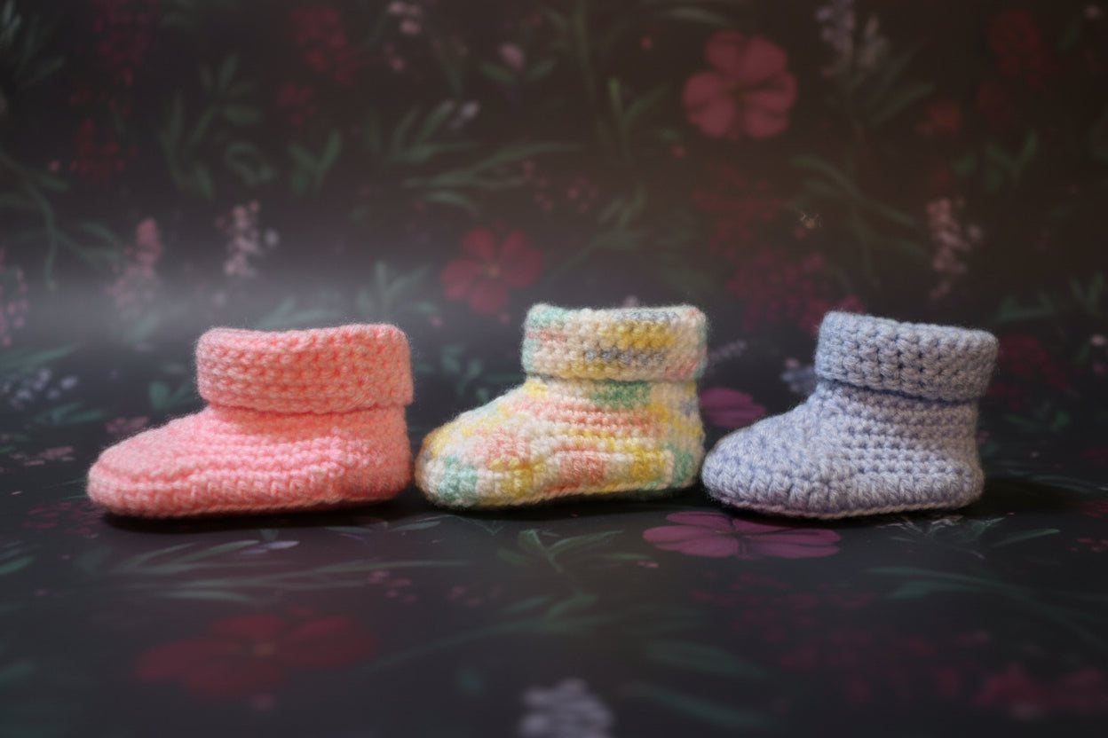 Handmade Crochet Baby Booties
